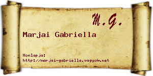 Marjai Gabriella névjegykártya