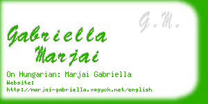 gabriella marjai business card